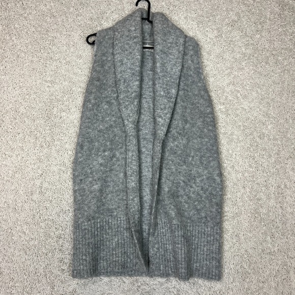 Lou & Grey Sweaters - Lou & Grey Open‎ Front Cardigan Sweater Womens XS Gray Wool Alpaca Blend Shawl